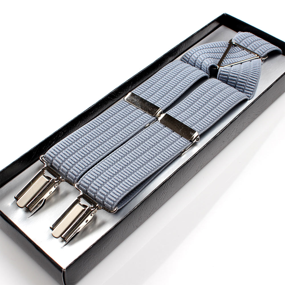 SR-104 Japanese Suspenders Brace Clip Type X Type Gray[Formal Accessories] Yamamoto(EXCY)