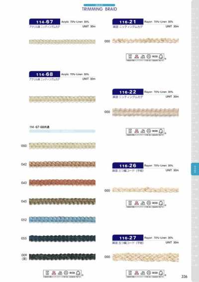 Acrylic Linen Knitted Braid Approx. 7mm