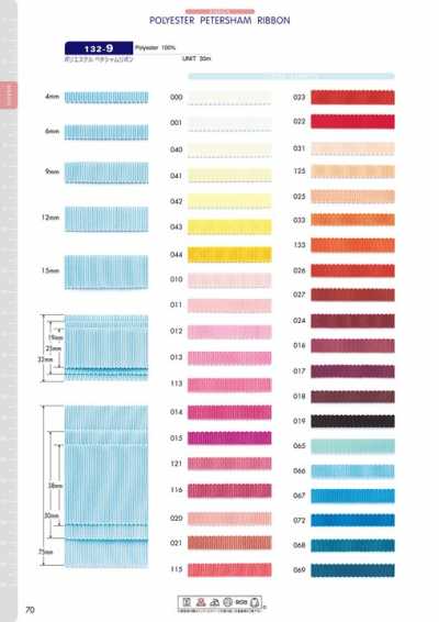 Polyester Peta Jam Ribbon