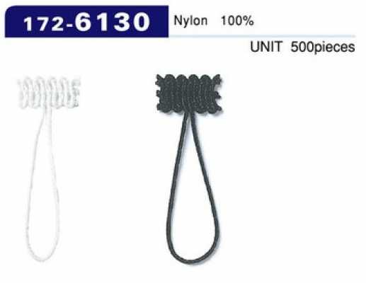 172-6130 Button Loop, Braided Cord Type, Total Length 40 Mm (Qty. 500)