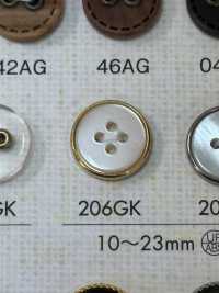 206GK Simple 4-hole Plastic Button DAIYA BUTTON(DAIYA BUTTON) Sub Photo