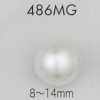 486MG Pearly Urea Resin Gold Half-Ring Shank Button