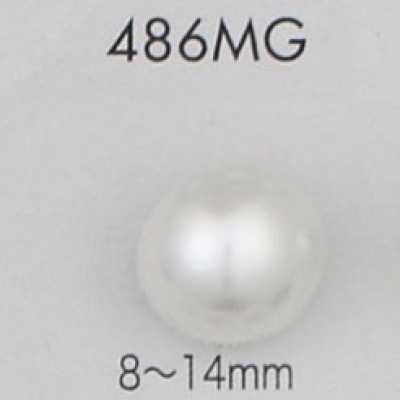 486MG Pearly Urea Resin Gold Half-Ring Shank Button
