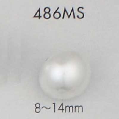 486MS Pearl-finish Urea Button With Silver Shank
