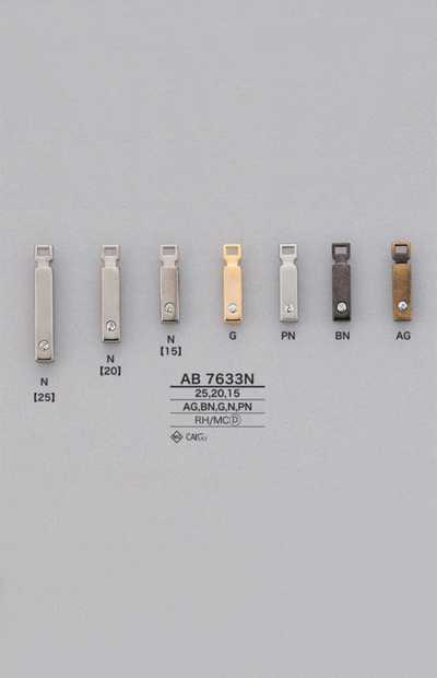 AB7633N Square Rhinestone Zipper Pull Tab