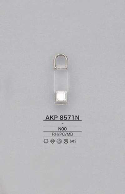 AKP8571N Rhinestone Polycarbonate Zipper Pull Tab