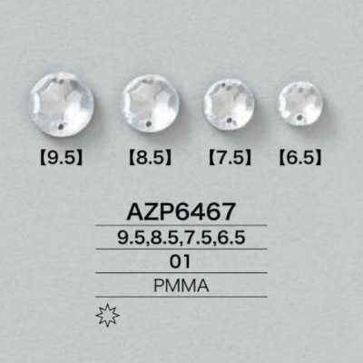AZP6467 Acrylic Resin Sew-on Parts, Round
