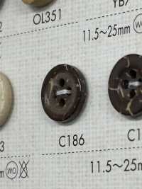 C186 Natural Wood 4-hole Button DAIYA BUTTON(DAIYA BUTTON) Sub Photo