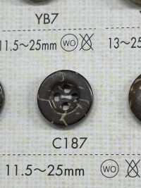 C187 Natural Wood 4-hole Button DAIYA BUTTON(DAIYA BUTTON) Sub Photo