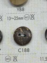 C188 Natural Wood 4-hole Button DAIYA BUTTON Sub Photo