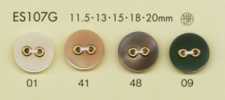 ES107G DAIYA BUTTONS Decorative 2-Hole Shell-Look Polyester Button