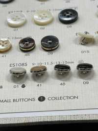 ES108G Elegant Shell-like Polyester Buttons For Shirts And Blouses DAIYA BUTTON Sub Photo