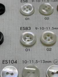 ES83 DAIYA BUTTONS Shell-like Polyester Button DAIYA BUTTON Sub Photo