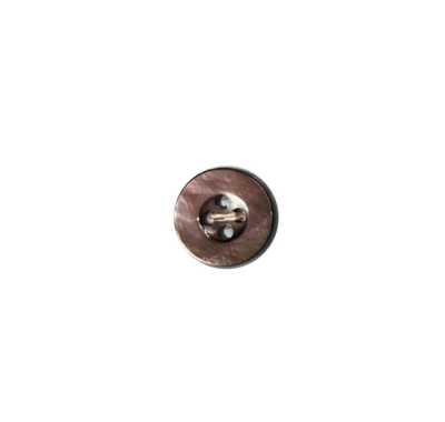 EX501 4-hole Rimmed Black Mother-of-pearl Shell Button