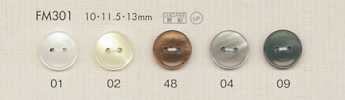 FM301 DAIYA BUTTONS Shell-Style Polyester Button