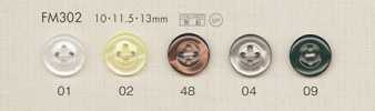 FM302 DAIYA BUTTONS Shell-Style Polyester Button