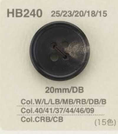 HB240 Real Buffalo Horn 4-hole Button