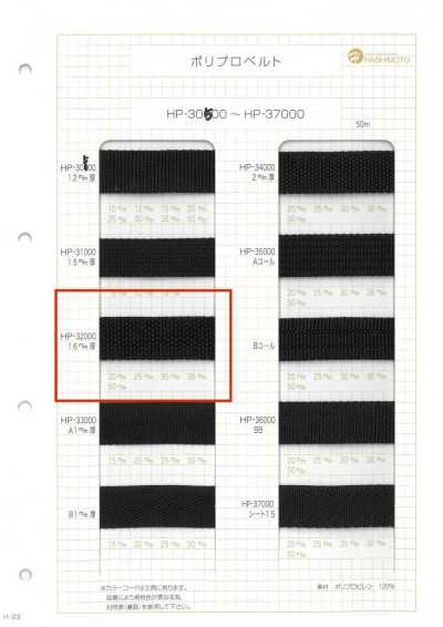 Polypropylene Belt, 1.6 Mm Thick