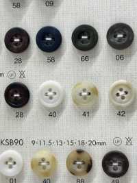 KSB80 Elegant Color Rich 4-hole Polyester Button DAIYA BUTTON Sub Photo