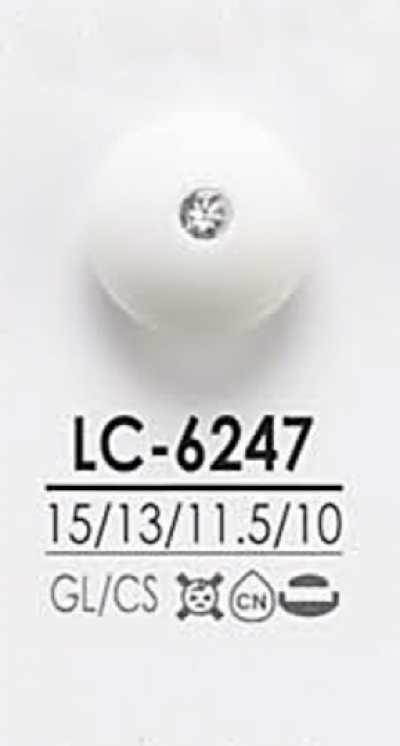 LC6247 For Dyeing, Pin Curl Style Crystal Stone Button