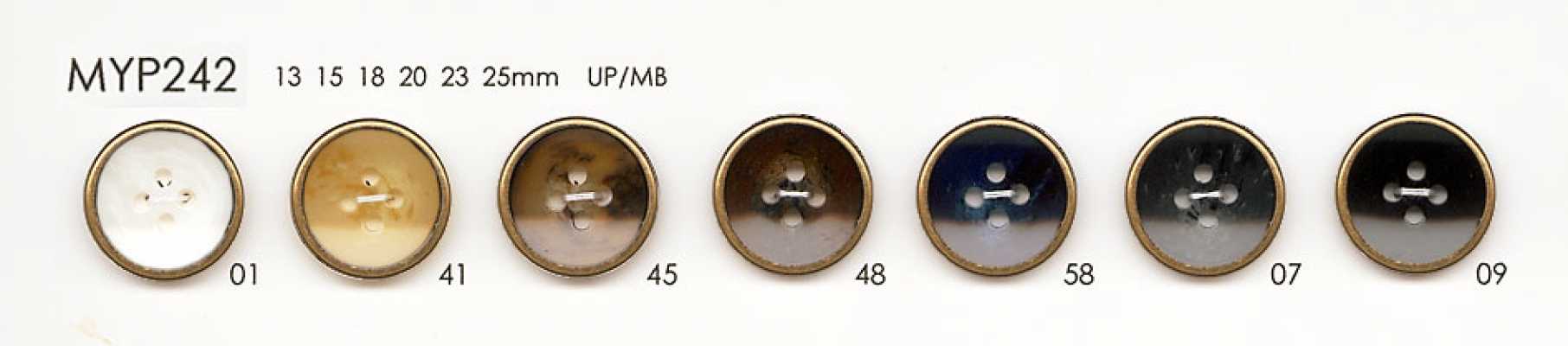 MYP242 Elegant Antique Gold 4-Hole Polyester Button