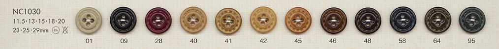 NC1030 Leather-look Plastic Four-Hole Nylon Button