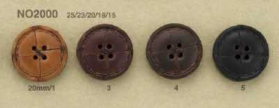 Leather 4-hole Button With Exposed Holes