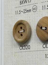 OL320 Natural Material Wood 4-hole Button DAIYA BUTTON Sub Photo