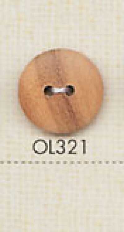 OL321 Natural Material Wood Two-Hole Button