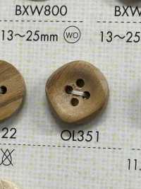 OL351 Natural Material Wood 4-hole Button DAIYA BUTTON Sub Photo