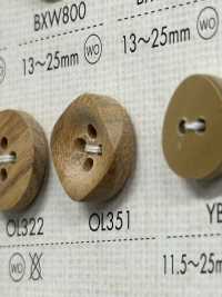 OL351 Natural Material Wood 4-hole Button DAIYA BUTTON Sub Photo