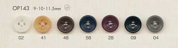 OP143 Simple, Subdued Color 4-hole Polyester Button