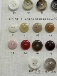 OP153 Polyester Resin 2-hole Button DAIYA BUTTON Sub Photo