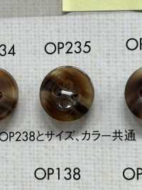 OP235 Buffalo-like Glossy 4-hole Polyester Button DAIYA BUTTON(DAIYA BUTTON) Sub Photo