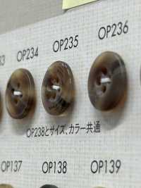 OP235 Buffalo-like Glossy 4-hole Polyester Button DAIYA BUTTON(DAIYA BUTTON) Sub Photo