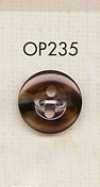 OP235 Glossy Buffalo Horn Style 4-Hole Polyester Button
