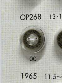 OP268 Polyester Resin/brass 4-hole Button DAIYA BUTTON(DAIYA BUTTON) Sub Photo