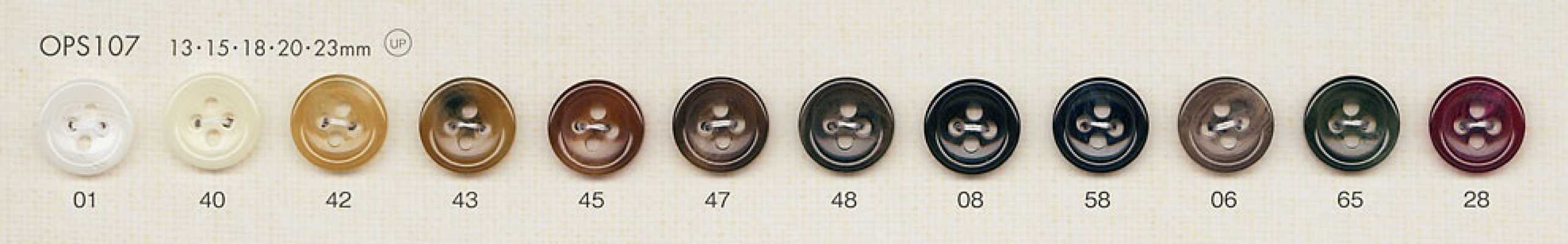 OPS107 Elegant Luxurious Buffalo-Style 4-Hole Polyester Button