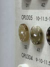 OPU305 Stitch Design 4 Holes Tortoiseshell Polyester Button DAIYA BUTTON(DAIYA BUTTON) Sub Photo
