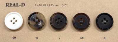 REAL-D Buffalo Simple 4-Hole Horn Button