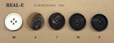 Water Buffalo Matte 4-Hole Horn Button