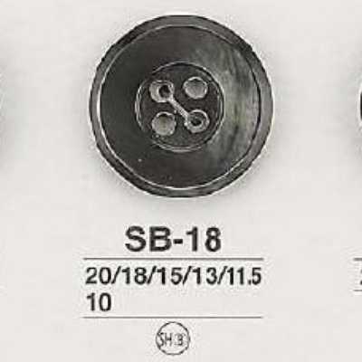 SB18 Black Mother-of-pearl Shell 4-hole Button