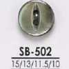 SB502 Black Mother-of-pearl Shell Two-hole Button