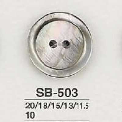 SB503 Black Mother-of-pearl Shell 2-hole Button