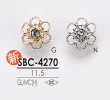 SBC4270 Flower Motif Metal Button