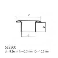 SE2300 Eyelet Washer 16mm X 8.2mm * Needle Detector Compatible[Press Fastener/ Eyelet Washer] Morito Sub Photo