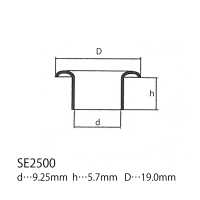 SE2500 Eyelet Washer 19mm X 9.25mm * Needle Detector Compatible[Press Fastener/ Eyelet Washer] Morito Sub Photo