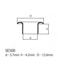 SE500 Eyelet Washer 12mm X 5.7mm * Needle Detector Compatible[Press Fastener/ Eyelet Washer] Morito Sub Photo