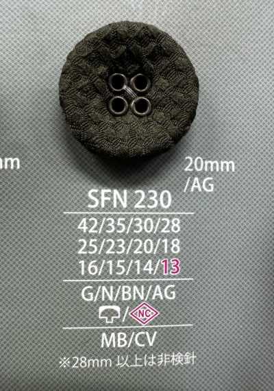 SFN230 Eyelet Cap And Close Post Covered Button