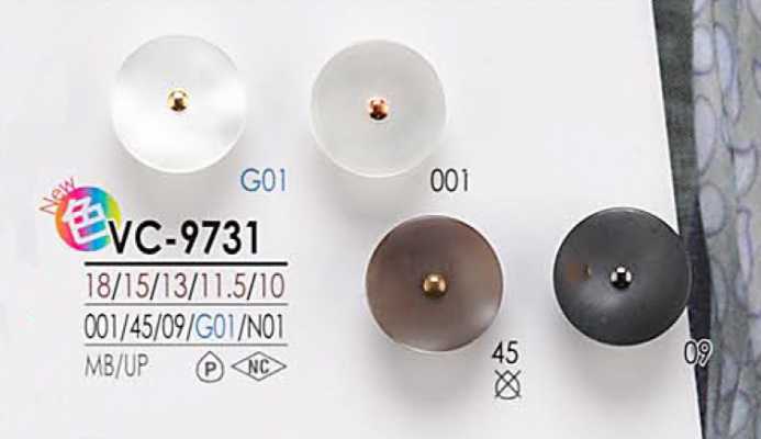 VC9731 Shell-effect Pin Curl Button For Dyeing